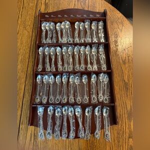 Presidential Display Spoon Holder/Rack & Pictured Presidential Spoons Home Decor